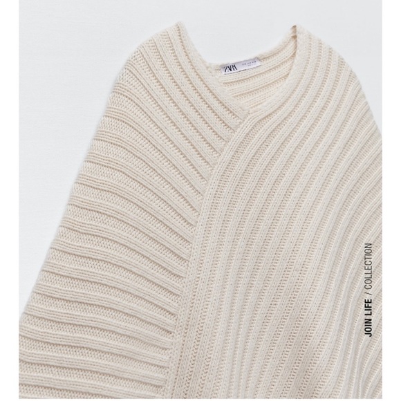 Zara asymmetric long cape beautiful, long and perfect for Fall. - Picture 3 of 5